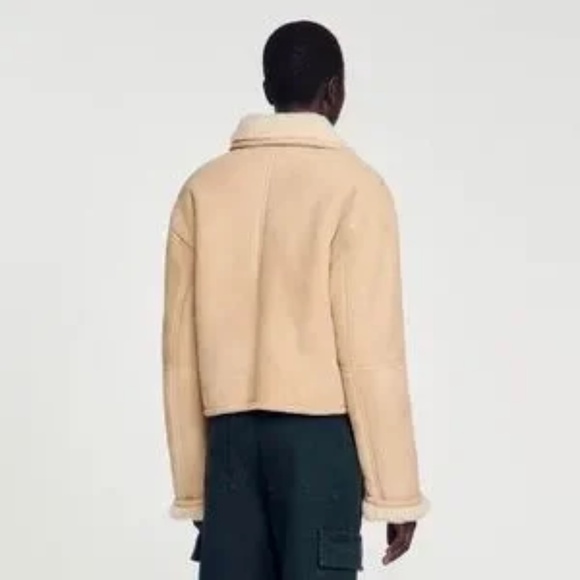 Thea double-breasted shearling jacket - Picture 3 of 7